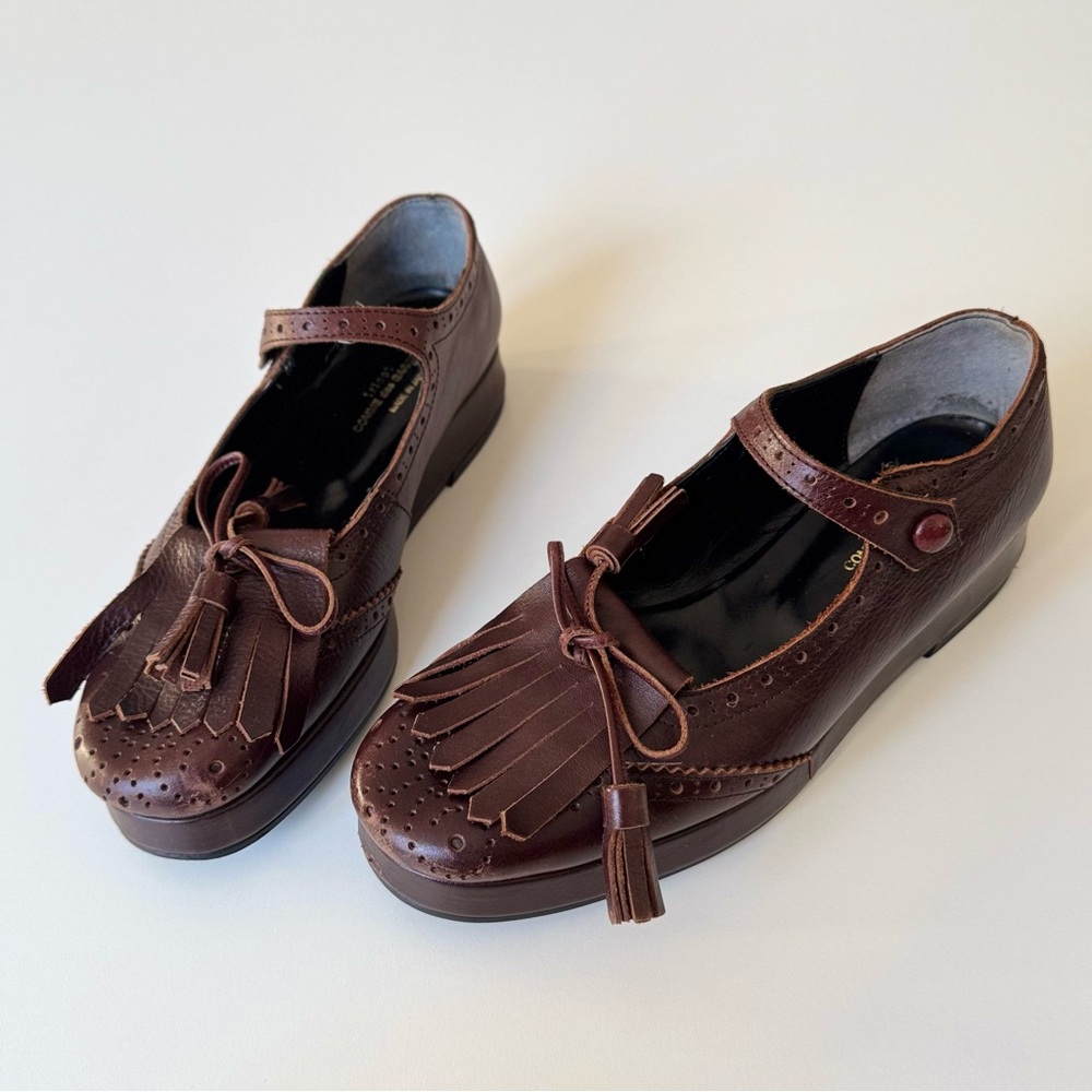 Tricot Comme des Garçons Brown Tassel Mary Jane Loafers - Picture 3 of 13
